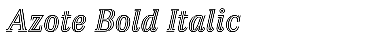Azote Bold Italic